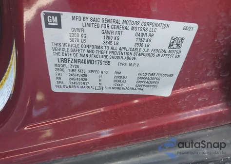 2021 Buick Envision Fwd Essence from USA, damaged, VIN LRBFZNR40MD179155